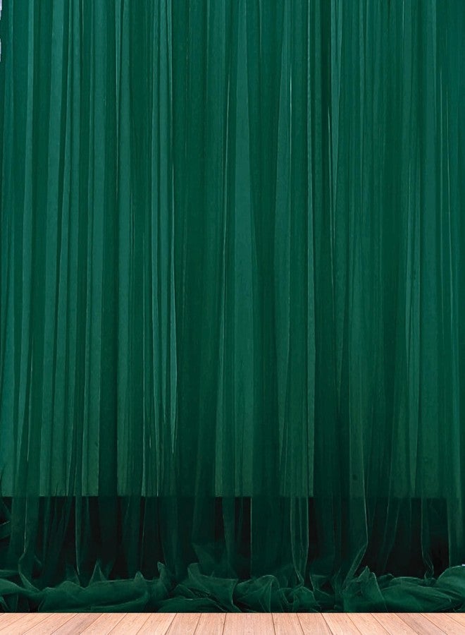 1iAM 2pcs Green Decoration Net - Large Size, Stitched with Ribbon, Nylon Made, Reusable, Soft, Wrinkled Free, 8.5x5ft Each, Backdrop Net For Birthday, Anniversary, Mehndi, Wedding Party Decorations - Image 1